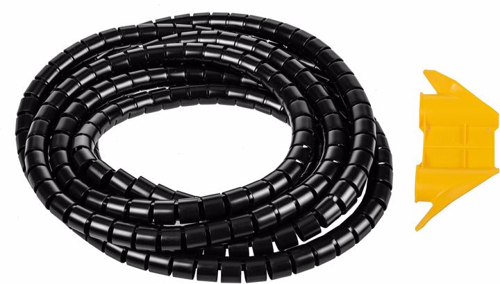 Produktbild Plica Spiroschlauch 5 m x 25 mm Schwarz (Kabelspiralschlauch, 500 cm)
