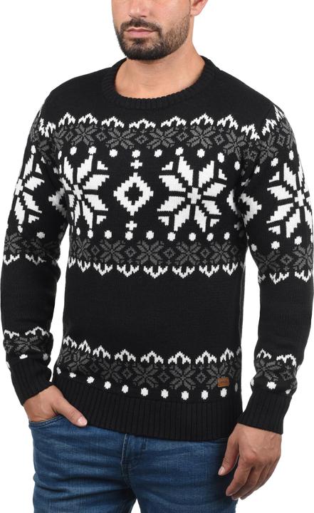 Actual product image Solid Norwig Men's Jumper Chunky Knit Pullover With Crew Neck (XL)