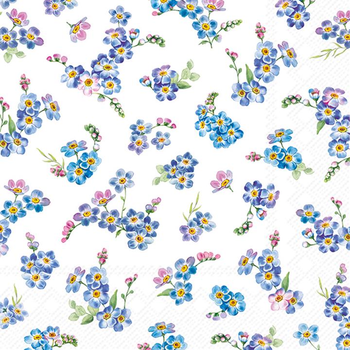 Actual product image IHR Serviette "Blaue Blumen" (20 x, 33 x 33 cm)