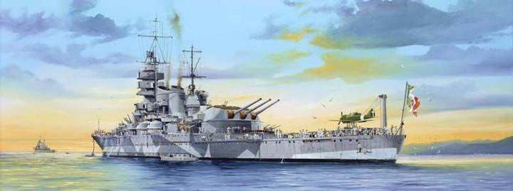 Actual product image Trumpeter Italian Navy Battleship RN Roma