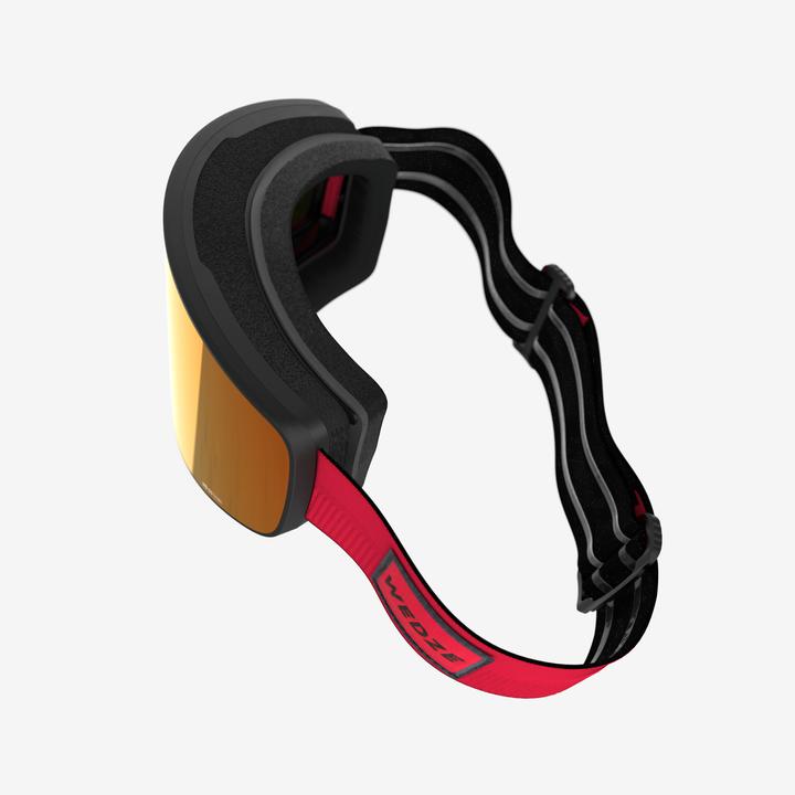 Actual product image Wedze Ski goggles snowboard goggles adults/children fair weather - G900 C HD red