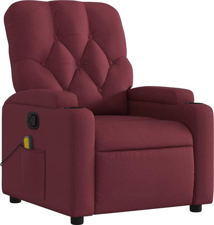 Produktbild VidaXL Massagesessel Weinrot Stoff,Farbe: Weinrot,Material: Stoff