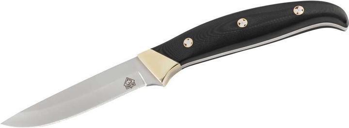 PumaTec Puma TEC Gürtelmesser, AISI 420 Stahl, rostfrei, G10, Neusilberbacken, Mosaikpins, Lederscheide