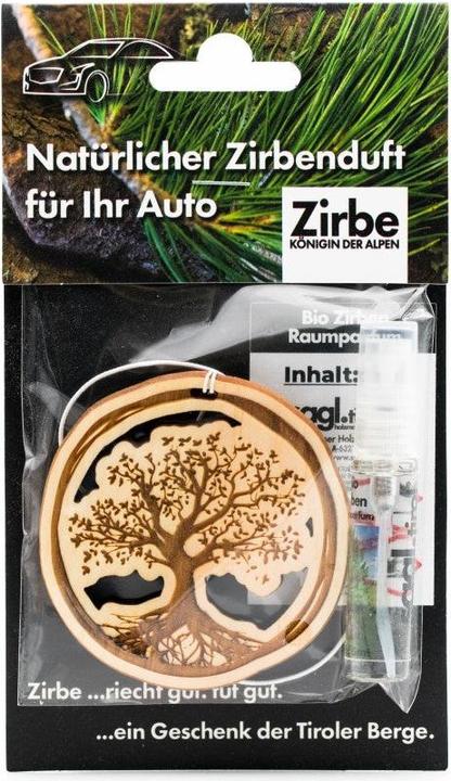 Produktbild ZNatur Zirben Holz Arvenholz Autoduft Aufhänger Anhänger Geschenk Deko Baum des Lebens No.110