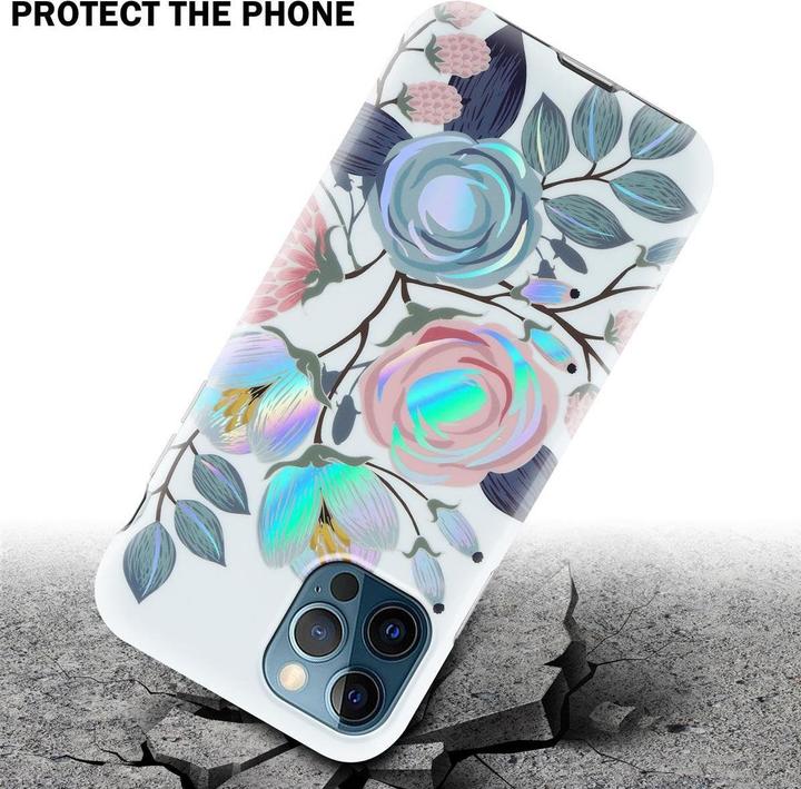 Immagine prodotto Cadorabo IMD TPU Colorful Flowers & Leaves Cover (Apple iPhone 12 Pro Max)