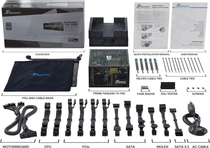 Produktbild Seasonic PRIME Fanless TX 700 (700 W)