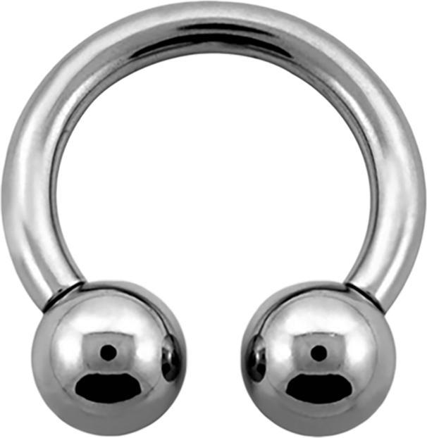 Immagine prodotto Star Piercing Barbell circolare filo interno argento con due palline (senza ottone, Titanio G23)