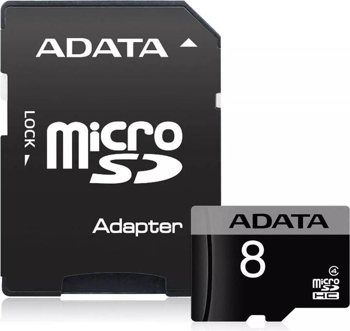 Actual product image Adata microSDHC Card 8GB,, Class 4 (8 GB, microSDHC)