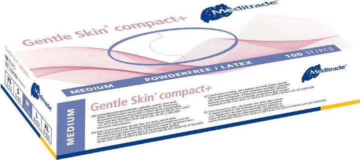 Produktbild Meditrade unisex Einmalhandschuhe Gentle Skin® compact+ weiss Grösse L 100 St. (L)
