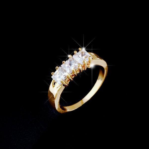 Image du produit Hermex Bague en or RGP avec zirconium - or t. 56 (56)