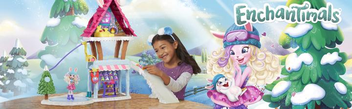 Actual product image Enchantimals Hoppin' Ski Chalet With Bevy Bunny & Jump Dolls