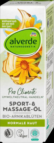 Immagine prodotto dm alverde Olio per massaggi sportivi Fiori di Arnica Biologici (Olio corpo, 100 ml)