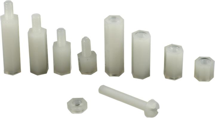 Produktbild Purecrea Sechskant M3 Distanzbolzen Abstandhalter Set Nylon 120 Stück