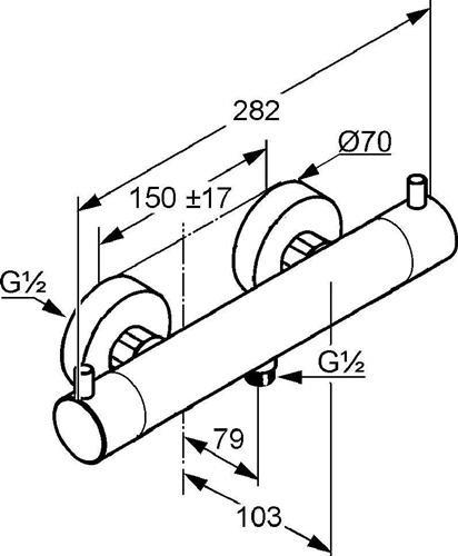 Immagine prodotto Kludi Miscelatore termostatico per doccia BOZZ DN 15 ma-sw