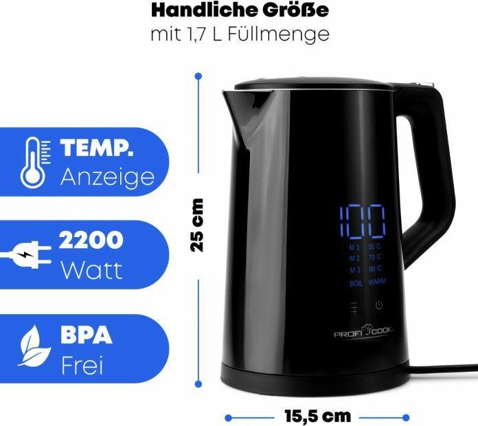 Productafbeelding Proficook PC-WKS 1243 zwart. (1.70 l)