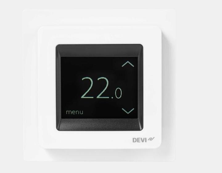 Image du produit Devi DEVIreg Touch blanc polaire 140F1071 UP Horloge thermostat 16A, 230V avec cadre