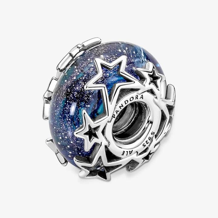 Produktbild Pandora Blaue Galaxie & Sterne Murano Charms/Beads (Silber 925)