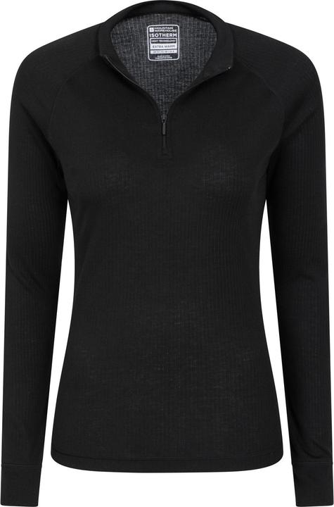 Actual product image Mountain Warehouse Womens/Ladies Talus Zip Neck Long-Sleeved Thermal Top (36 D)