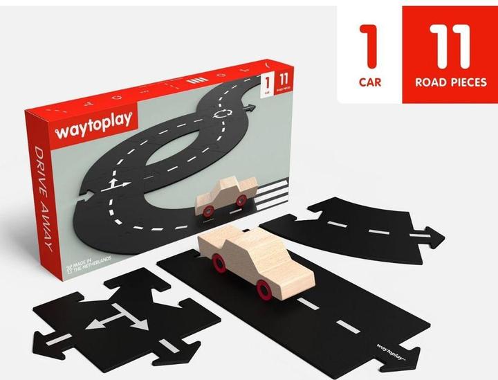 Actual product image Waytoplay 16-piece rubber motorway starter kit