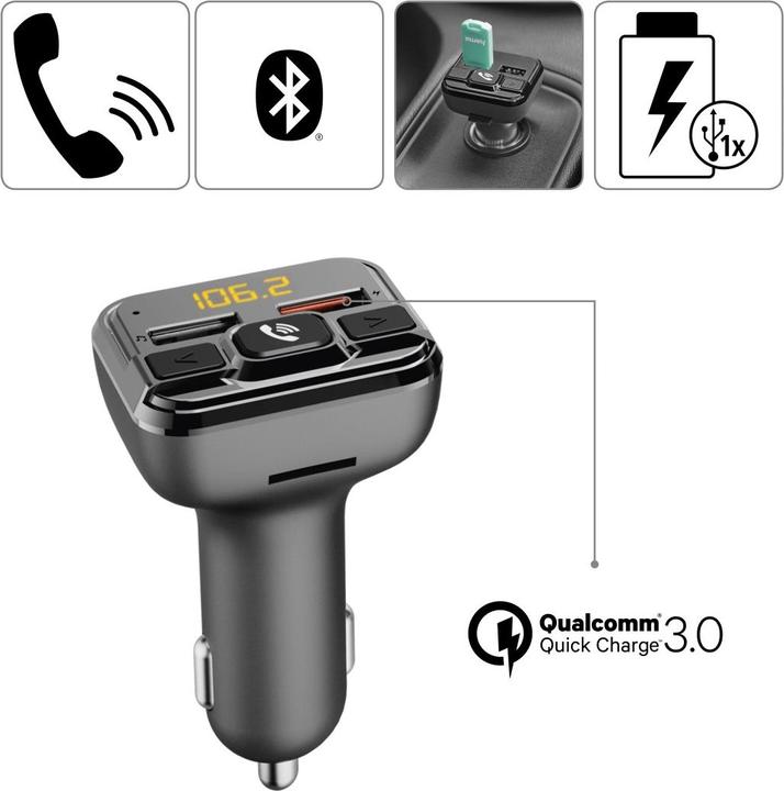 Produktbild Hama FM-Transmitter mit Bluetooth®- und Freisprechfunktion