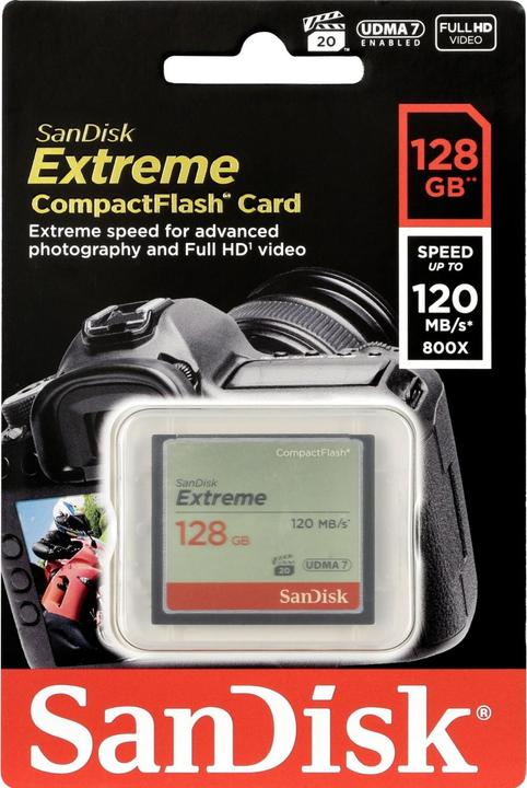 Actual product image SanDisk Extreme Compact Flash, 800x (128 GB, CF)