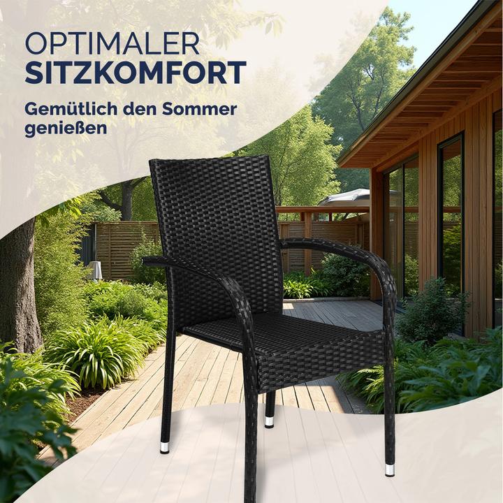 Actual product image Casaria Polyrattan Gartenstühle