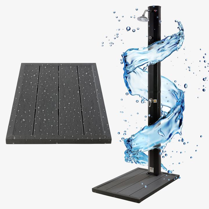Produktbild Arebos Solardusche mit Bodenplatte