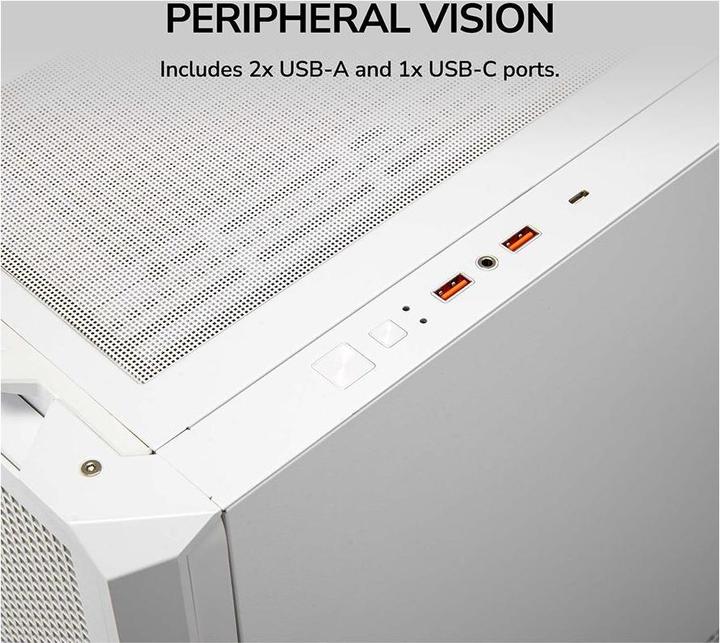 Image du produit Cougar MX600 White | PC Case | Tour moyenne / Panneau avant maillé / 3 x 140mm + 1 x 120mm ventilateurs / (mATX, SSI CEB, Mini-ITX, ATX)