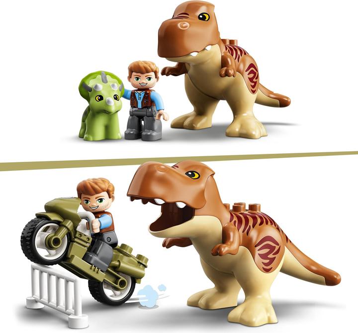 Produktbild LEGO Ausbruch des T. Rex und Triceratops (10939)