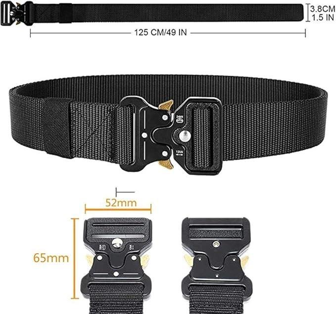 Image du produit Swissdetector Ceinture tactique réglable - style militaire - dégagement rapide - Noire