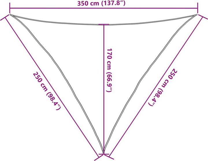 Image du produit VidaXL Voile d'ombrage (250 x 250 x 350 cm)