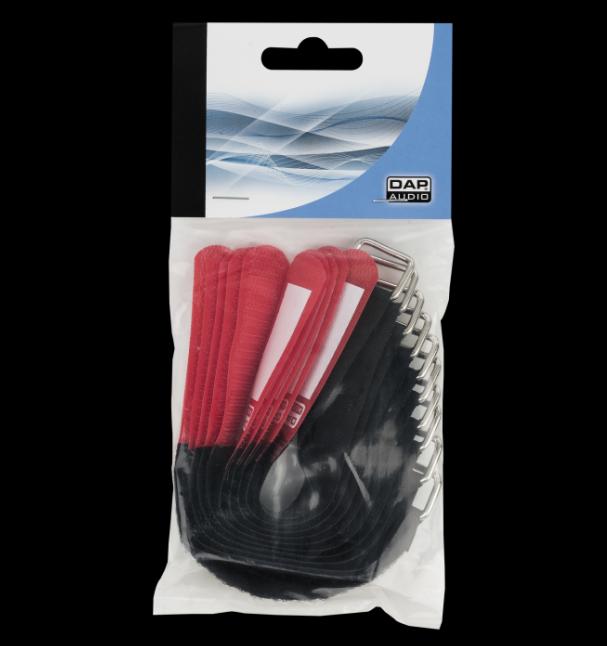Produktbild Showgear Snap Fastener 20x200 Red 10 pieces (Klettkabelbinder, 200 mm, 10 Stk.)