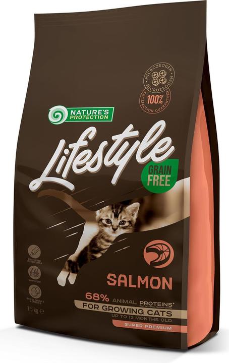 Natures Protection Grain Free with Salmon, 1.5 kg (Junior, 8 pcs., 1500 g)