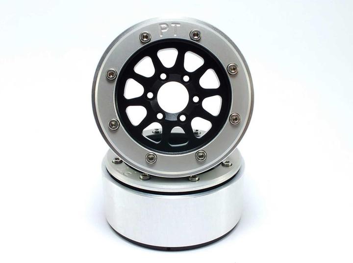 Produktbild Metsafil beadlock wheels gear schwarz/silber 1.9 (2 st.) ohne radnabe