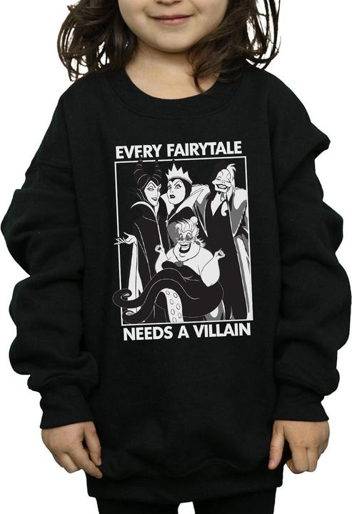 Actual product image Disney Girls Villains Cotton Sweatshirt (152, 158)