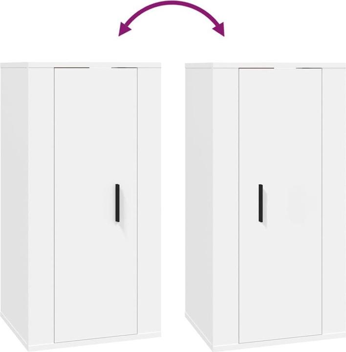 Image du produit VidaXL TV-Wandschrank Weiss 40x34,5x80 cm,Farbe: Weiss,Material