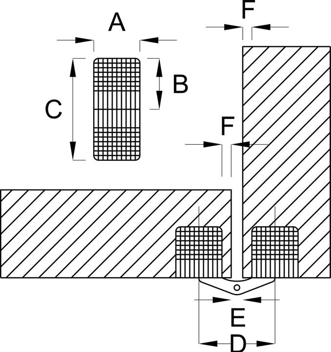 Produktbild Vasalat Blendenbeschlag f. Geschirrspüler mit Einbohrscharnier, Bohrer & Tiefenanschlag