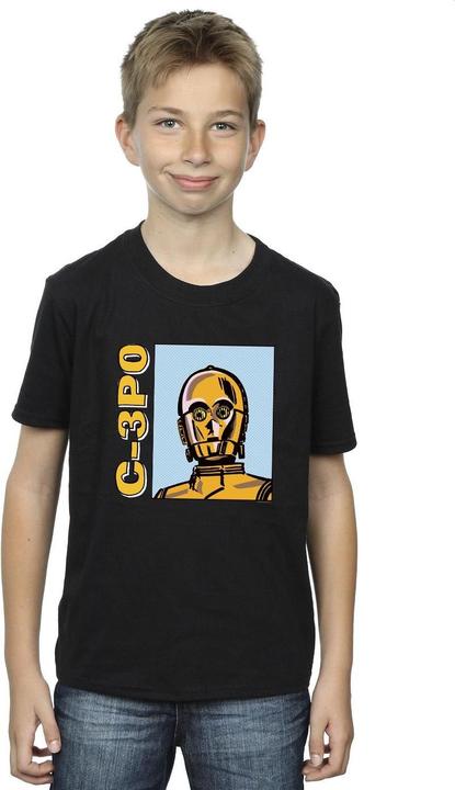 Immagine prodotto Star Wars C3PO Line Art Maglietta Ragazzi (152, 158)