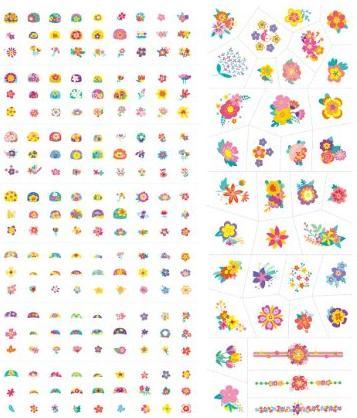 Actual product image Avenir Nail stickers tattoos flowers
