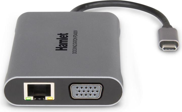 Actual product image Hamlet HDKC-PD400V port replicator and docking station for notebooks Wired USB 3.2 Gen 1 (3.1 Ge (USB-C)