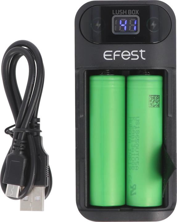 Produktbild Efest Powerbank und 18650 Li-ion Ladegerät für 18650 3,6V -3,7V Lithium Ionen Akkus, ohne Akkus (1 Stk., 18650, Ladegerät inkl. Akku)