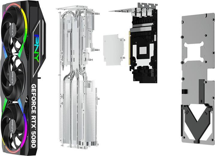 Actual product image PNY GeForce RTX 5080 ARGB Epic-X RGB Overclocked Triple Fan (16 GB)