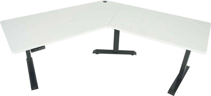 Image du produit Swisshandel24 Bureau, table d'ordinateur, hauteur réglable électriquement à 120° blanc, gris anthracite