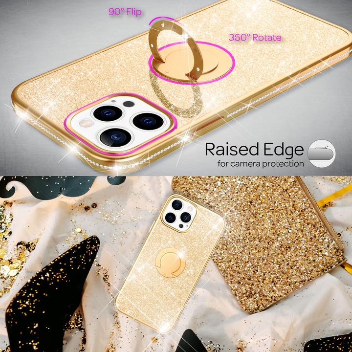Produktbild Nalia Ring Glitzer Silikon Hülle (Apple iPhone 13 Pro)