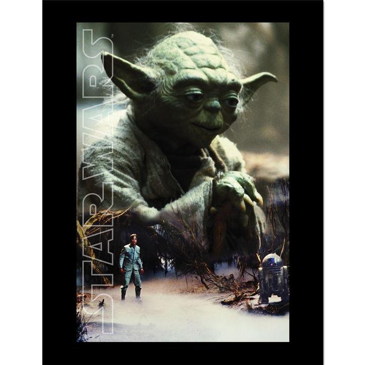 Produktbild Star Wars Gerahmtes Poster Yoda Key Art bedruckt (45 x 35 cm)