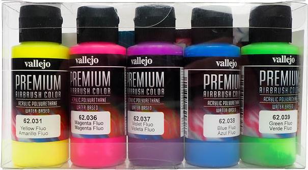 Produktbild AirbrushKing Premium Airbrush Colors - Vallejo - Fluorescent Set