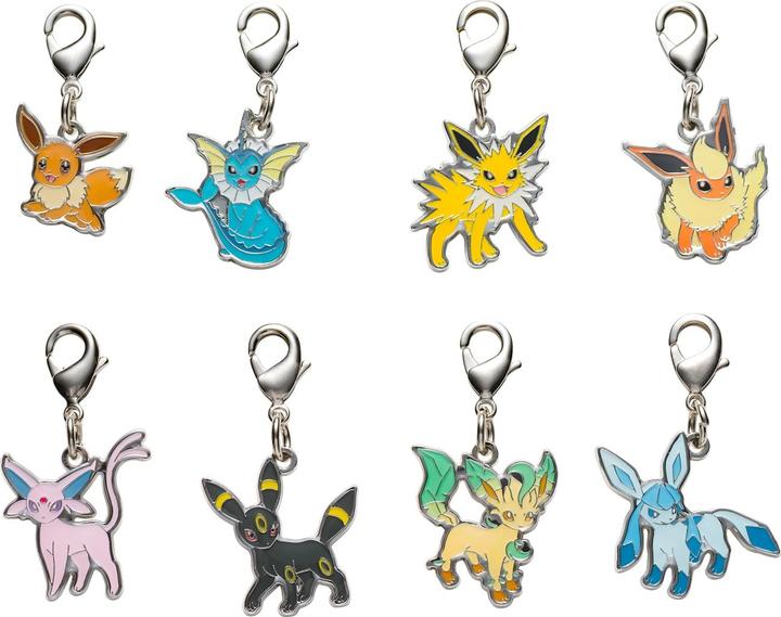 Immagine prodotto Pokémon Centro Pokemon - Portachiavi Eevee, Vaporeon, Jolteon, Flareon, Espeon, Umbreon, Leafeon, Glaceon