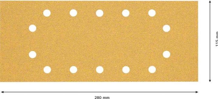Produktbild Bosch Professional Zubehör EXPERT C470 Schleifpapier mit 14 Löchern für Schwingschleifer, 115 x 280 mm, G 60, 10-tlg. (60)