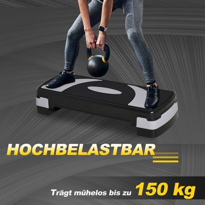Actual product image Swisshandel24 Stepping board Aerobic stepper height-adjustable with 3 levels (10/15/20 cm) Fitness exercise bike