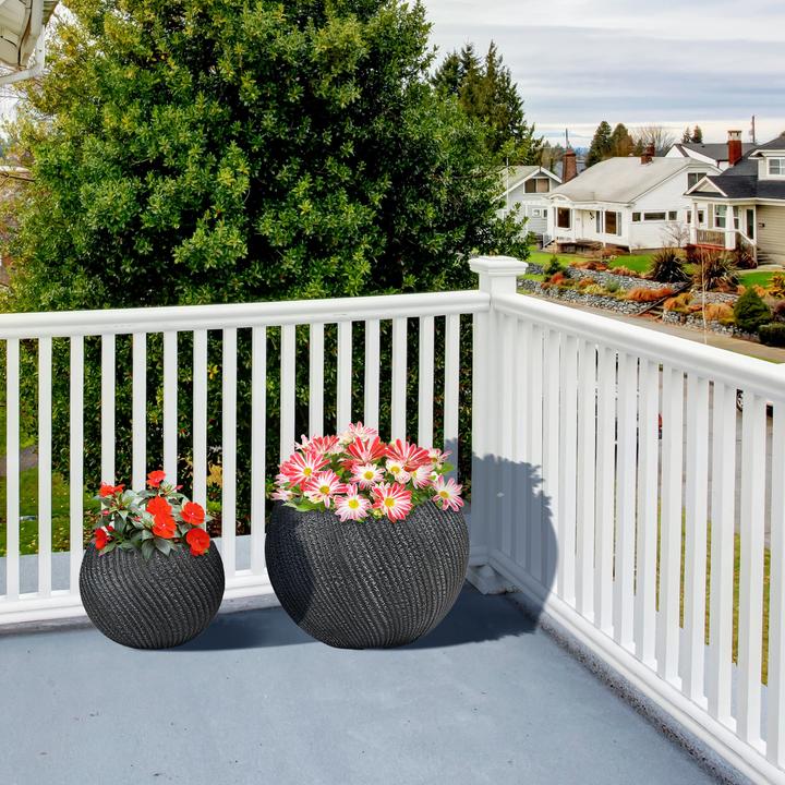 Image du produit Outsunny Pots de fleurs avec trou de drainage (40 cm)